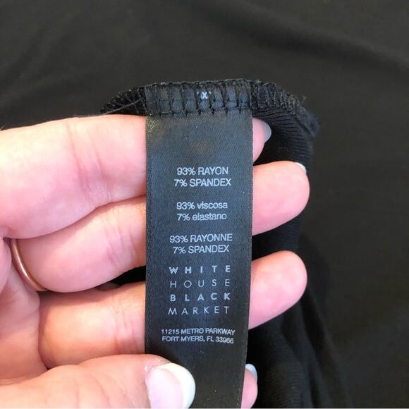 WHBM black bell sleeve cuff sheath dress size Extra Small - Picture 10 of 12